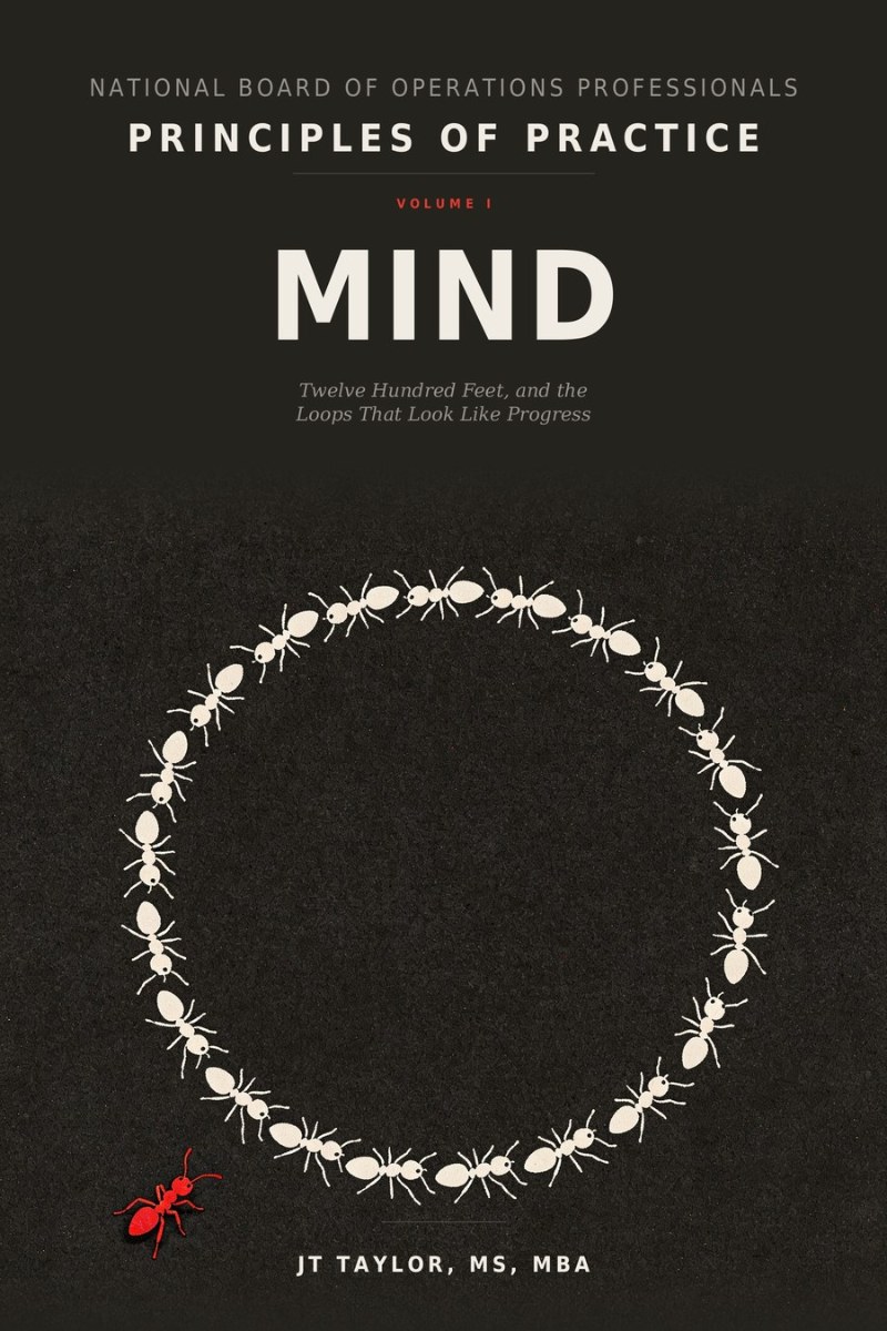 Front cover of NBOP Principles of Practice, Volume I: Mind. The full organisation name at the head, then PRINCIPLES OF PRACTICE, then VOLUME I, then MIND.